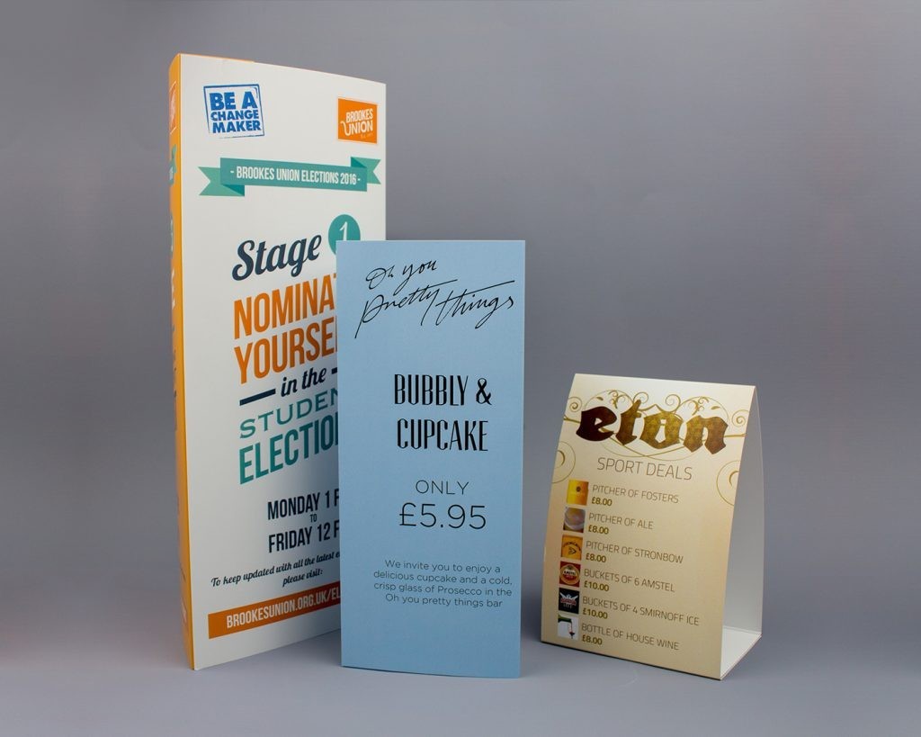 Table Tents Printing Aberdeen